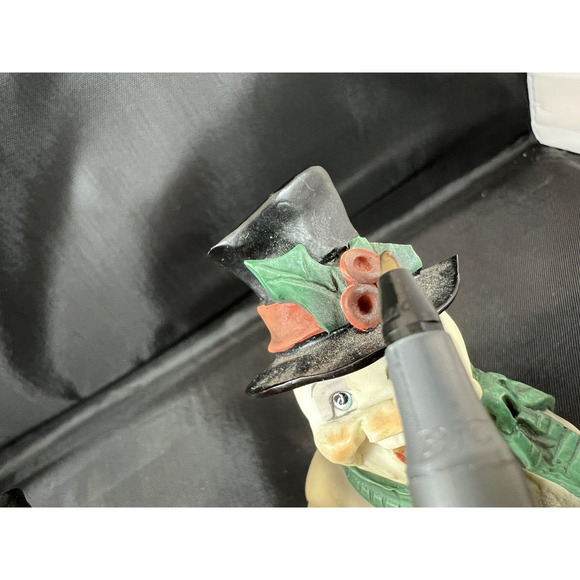 Vintage Allyson Nagel‎ 1995 Snowman Caroler Christmas 4.5" Tall lot of 2 chip - Picture 5 of 7